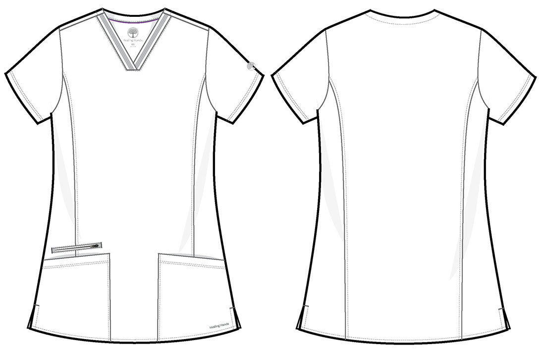 Healing Hands Purple Label Scrubs Jasmine V Neck Top 2278