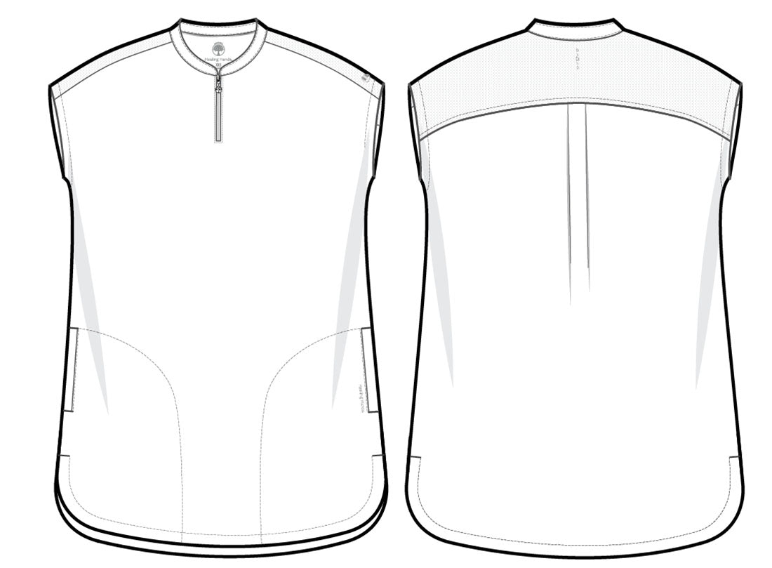 Healing Hands 360 Scrubs Sandy Mandarin Collar Top 2286