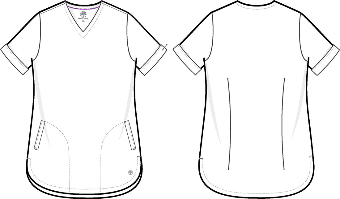 Healing Hands Purple Label Camo Scrubs Joy V Neck Top 2353