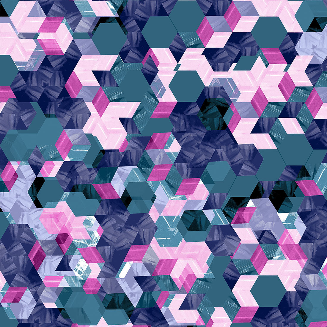 Abstract Angles Inspira Flex Print Round Neck Scrub Top IP723 AVAG