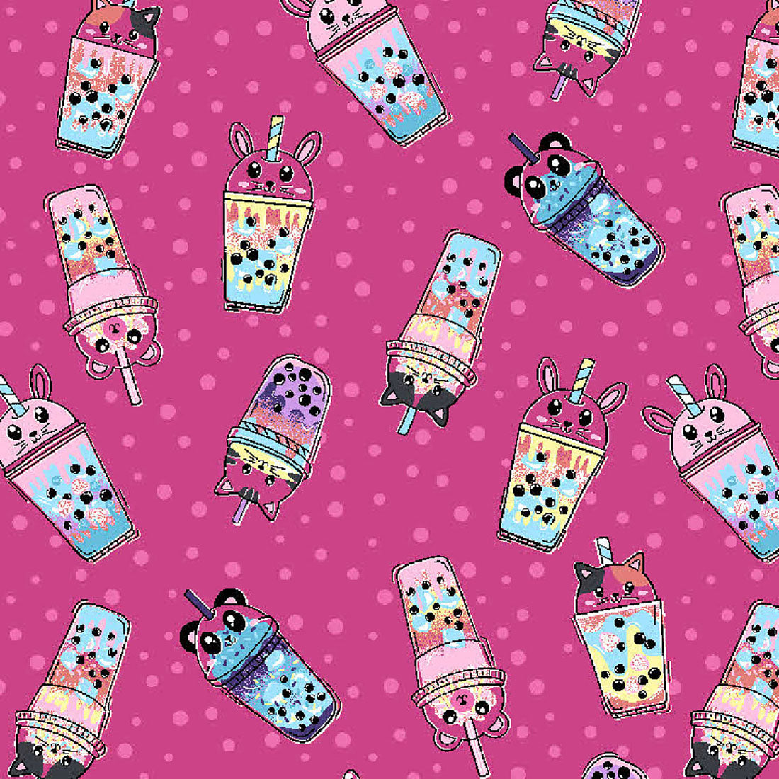 Boba Party Cherokee Scrubs Print V Neck Top CK856 BBAP