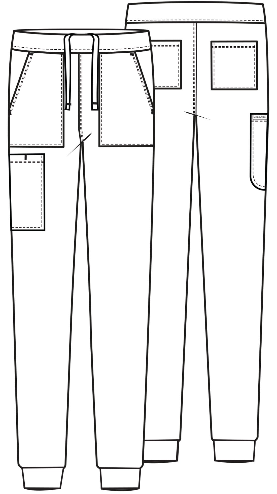 Cherokee Achieve Scrubs Men's Jogger Pant CK034S Short