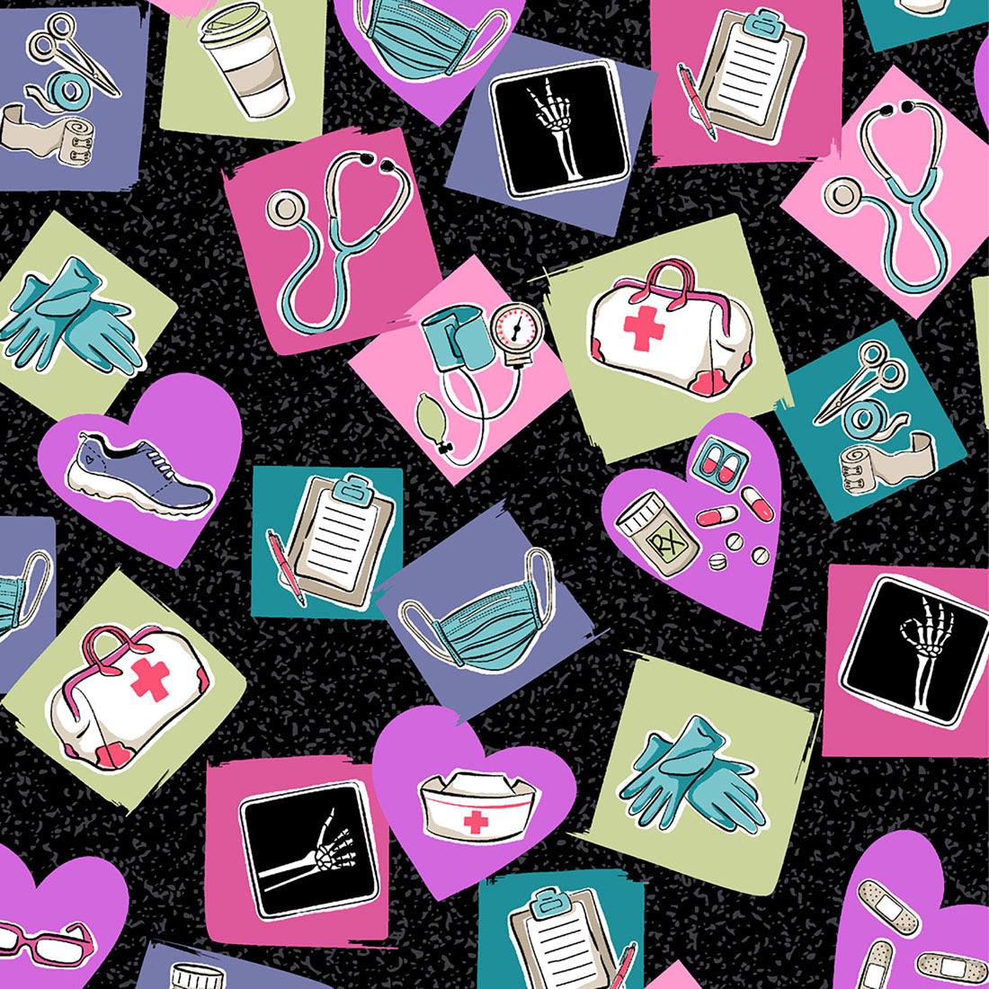 Health-abet Cherokee Print V Neck Scrub Top CK856 HTHB