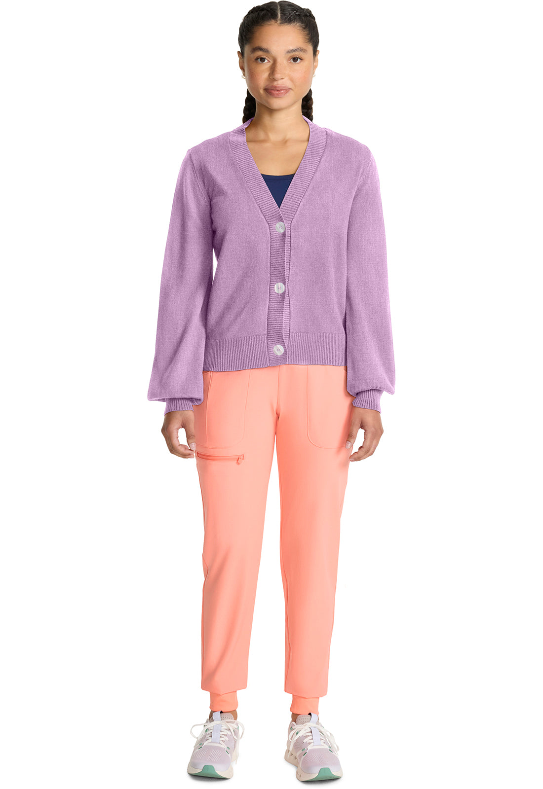 Med Couture Layers Scrubs Sweater Knit Cardigan MC320