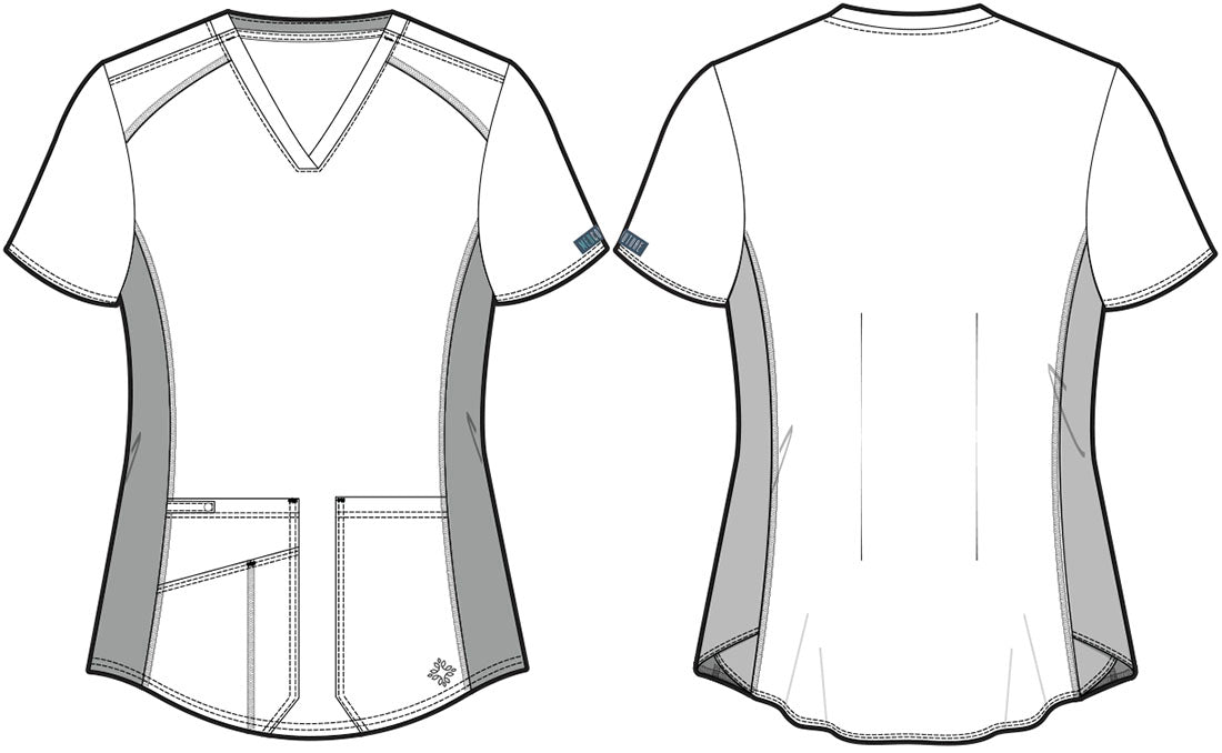 Blusa médica con cuello en V Med Couture Touch MC7459 Edición limitada