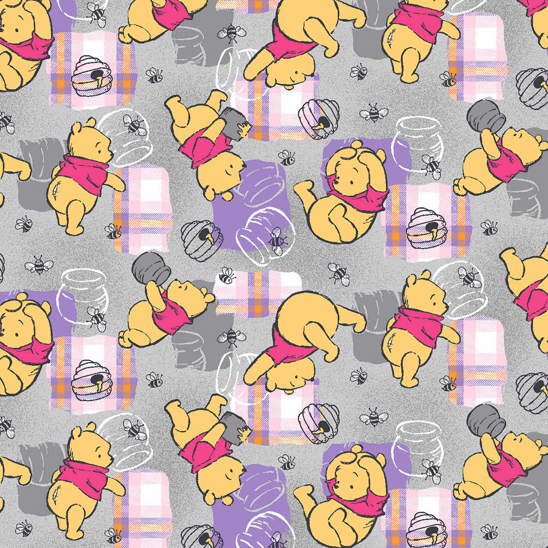 Winnie The Pooh Tooniforms Licensed Disney V Neck Scrub Top TF797 PHHY