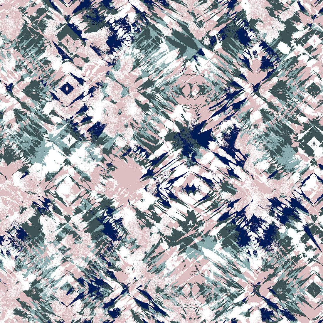 Tribal Tie Dye Dickies Print V Neck Scrub Top DK667 TLTI