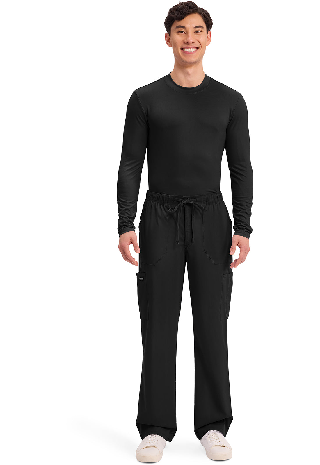 Cherokee WW Professionals Men's Drawstring Cargo Scrub Pant WW190 Black, Galaxy, Navy, Pewter