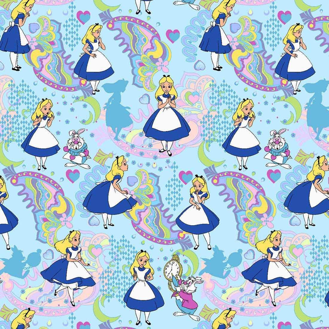 Alice In Wonderland Tooniforms Licensed Disney V Neck Scrub Top TF796 ALDL - Scrubs Select