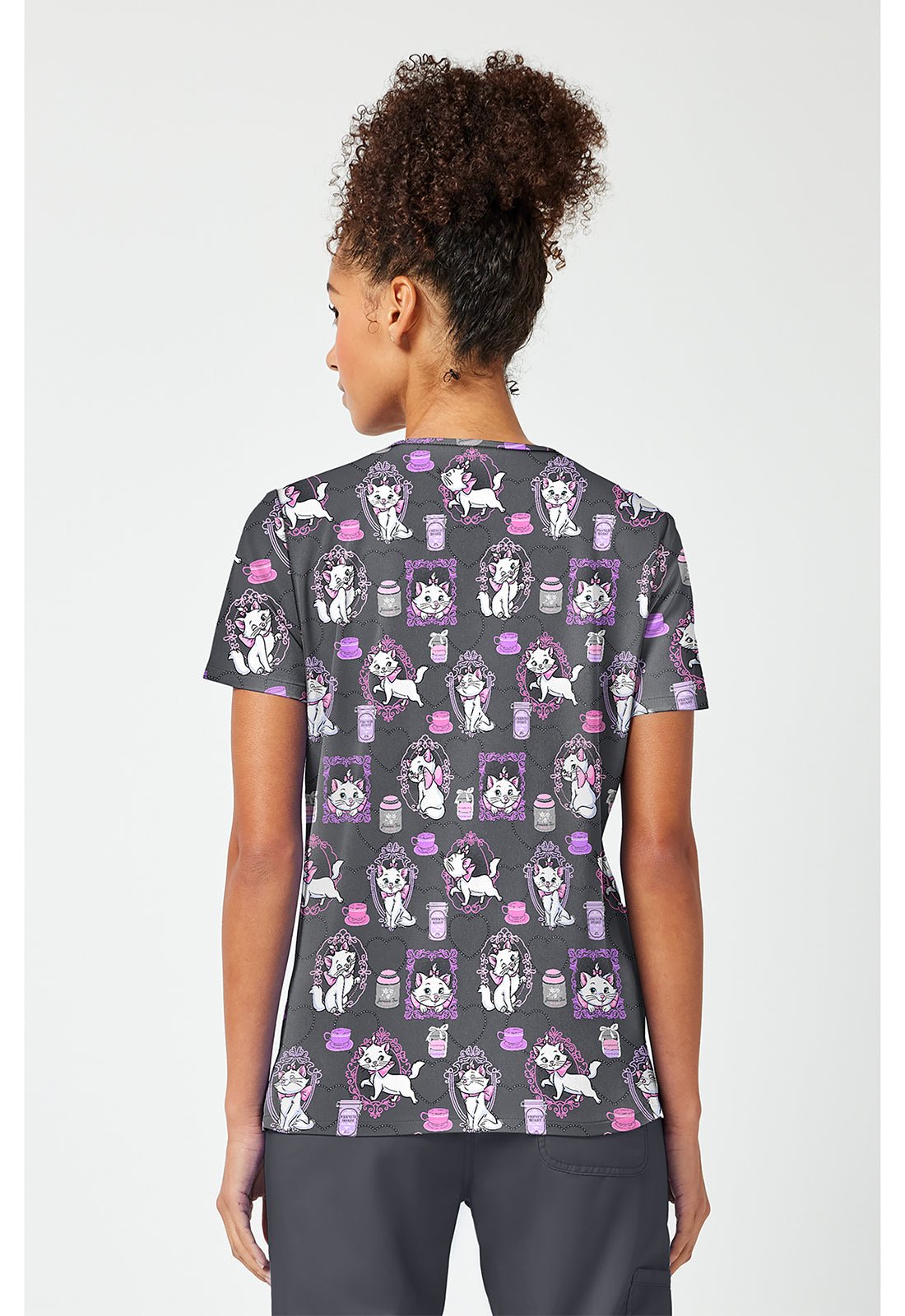 Aristocats Tooniforms Licensed Disney V Neck Scrub Top TF796 ACCC - Scrubs Select