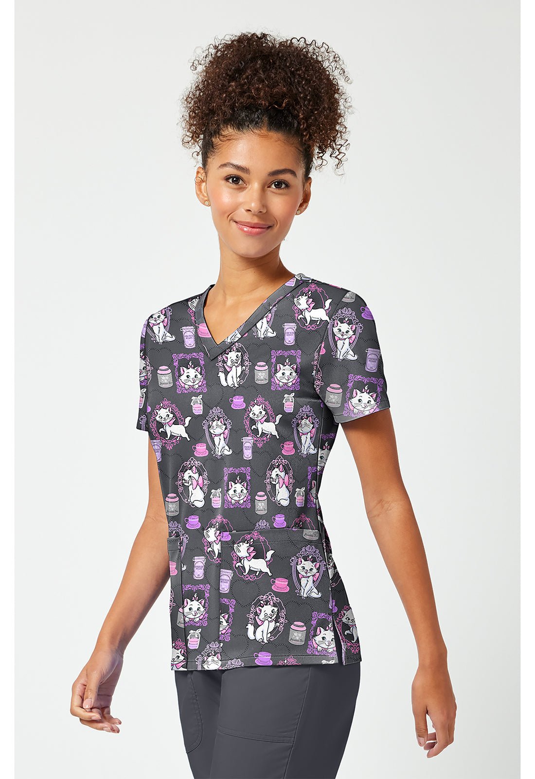 Aristocats Tooniforms Licensed Disney V Neck Scrub Top TF796 ACCC - Scrubs Select