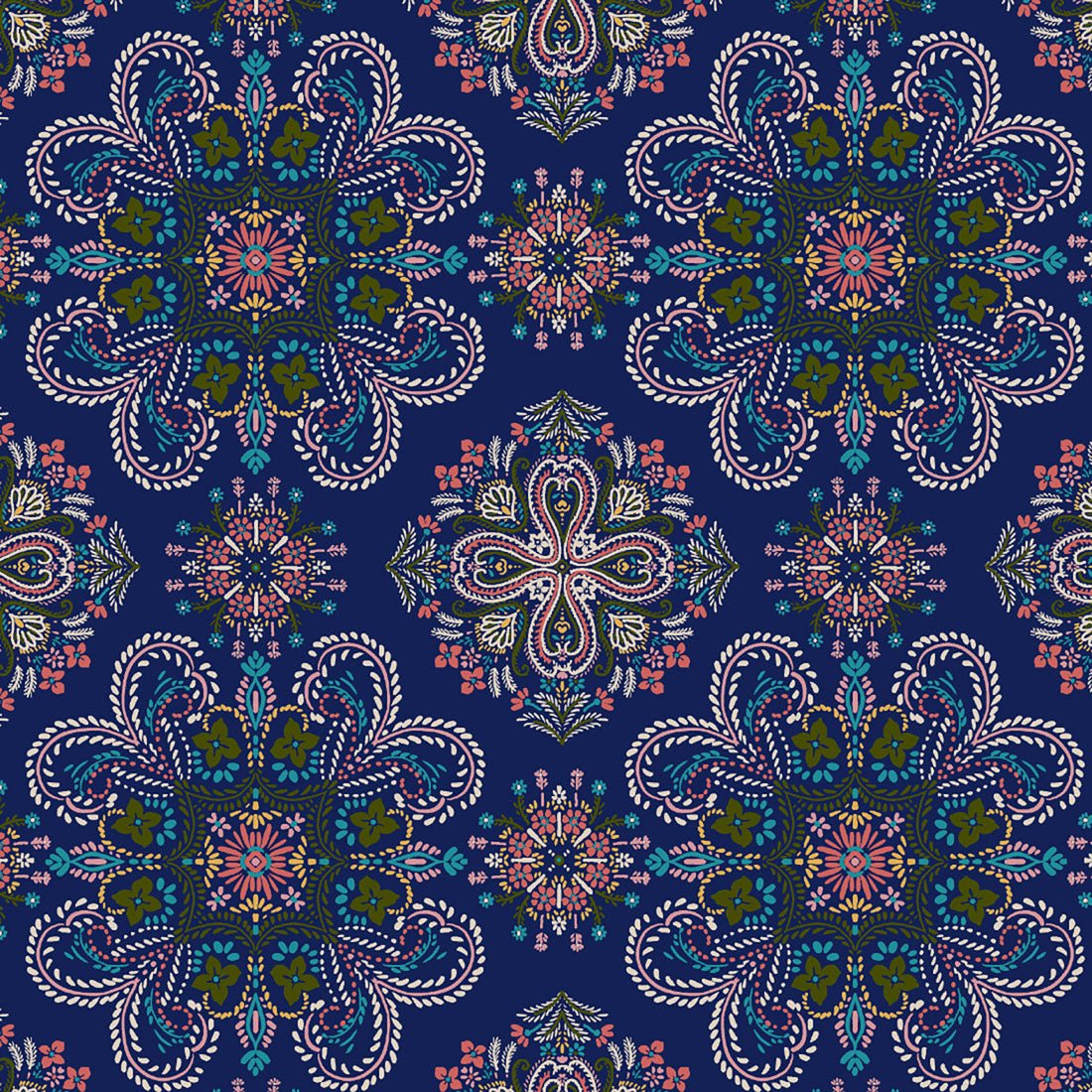 Boho Medallion Cherokee Print V Neck Scrub Top CK637 BHMD - Scrubs Select