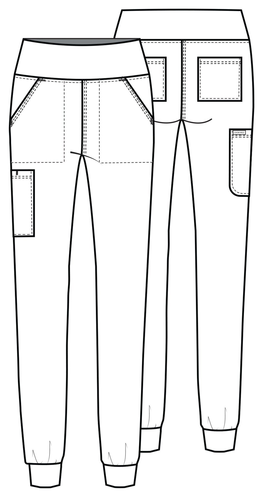 Cherokee Achieve Scrubs Jogger Pant CK033P Petite - Scrubs Select