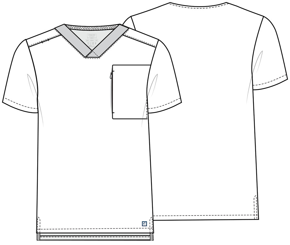 Cherokee Atmos Men's V Neck CK718A in Black, Navy, Pewter, Royal - Scrubs Select