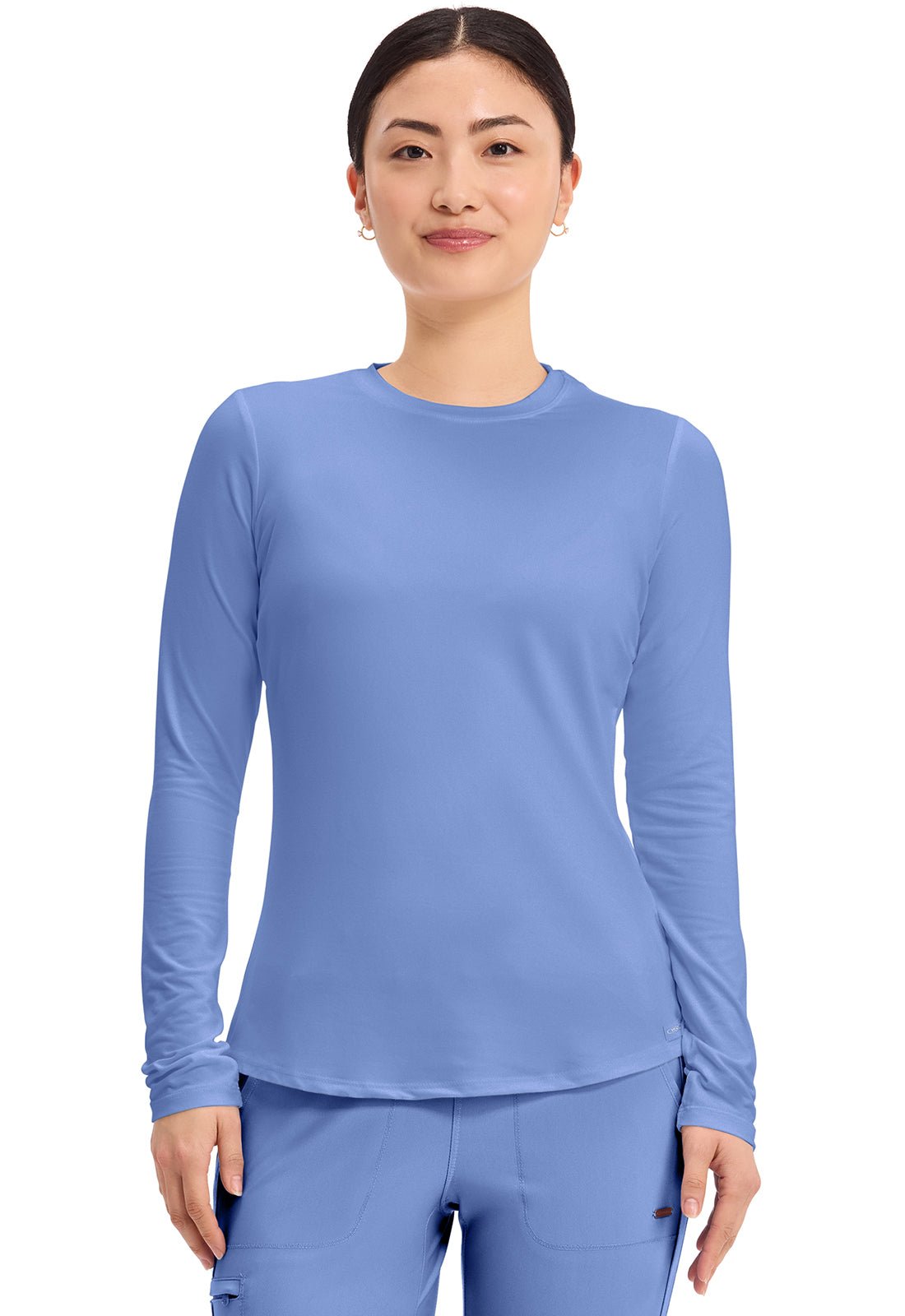 Cherokee Basics Scrubs Long Sleeve Underscrub Knit Tee CK773 - Scrubs Select