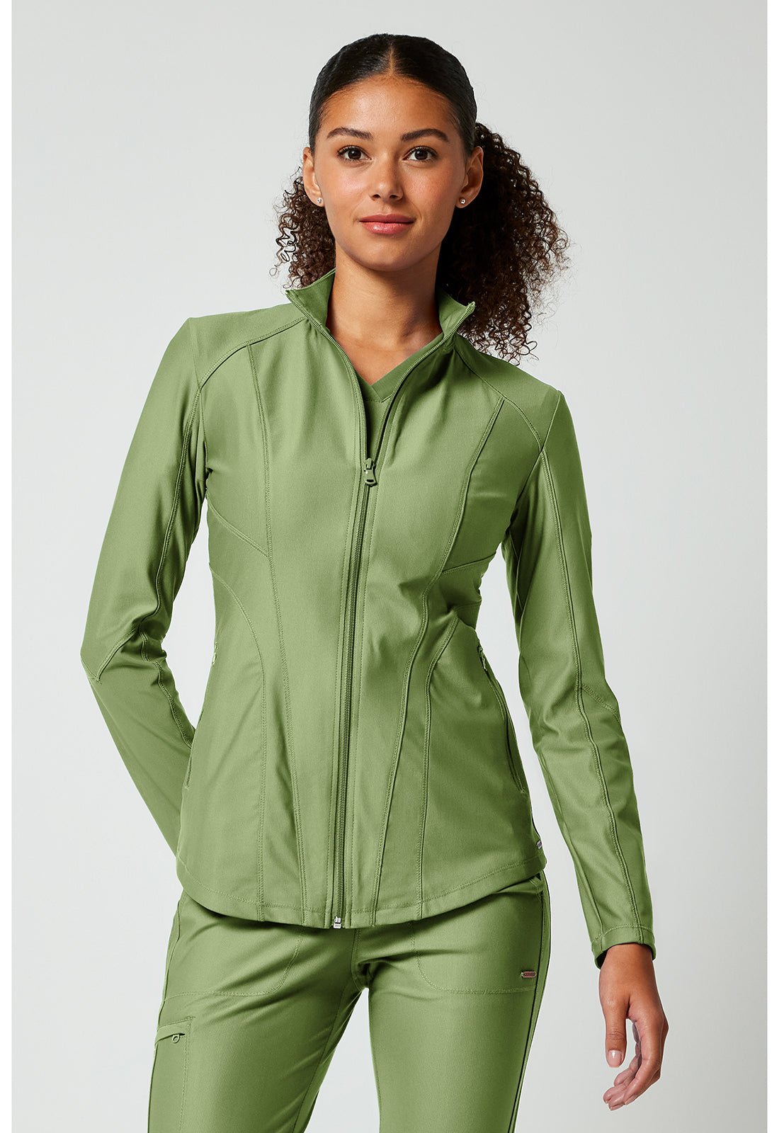 Cherokee Form CK398 Zip Front Scrub Jacket - Women's Contemporary