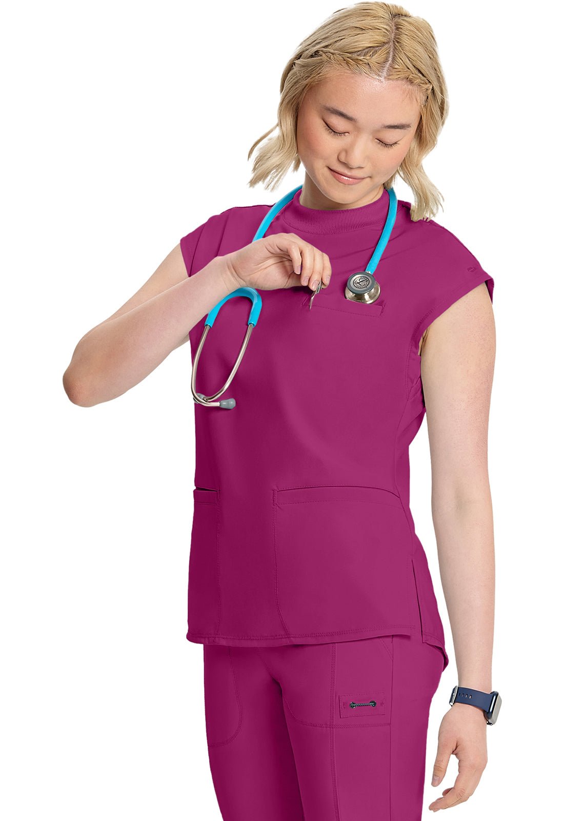 Cherokee Infinity Scrub Mock Neck Top CK742A - Scrubs Select