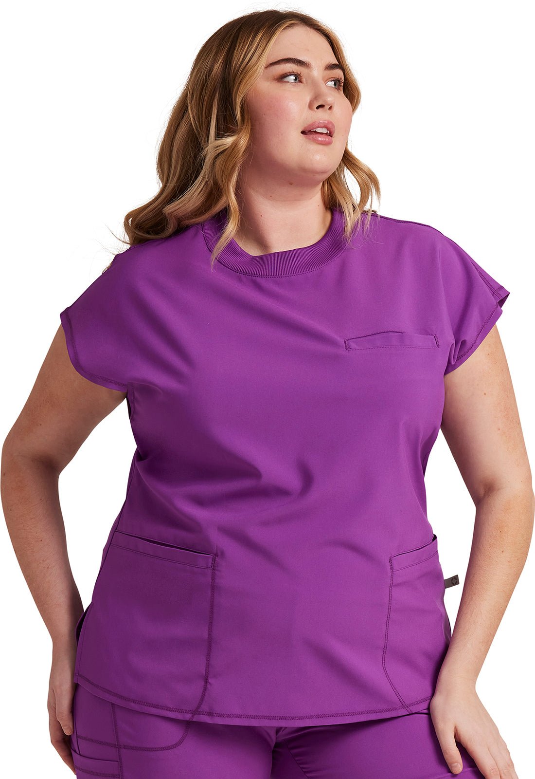 Cherokee Infinity Scrub Mock Neck Top CK742A - Scrubs Select