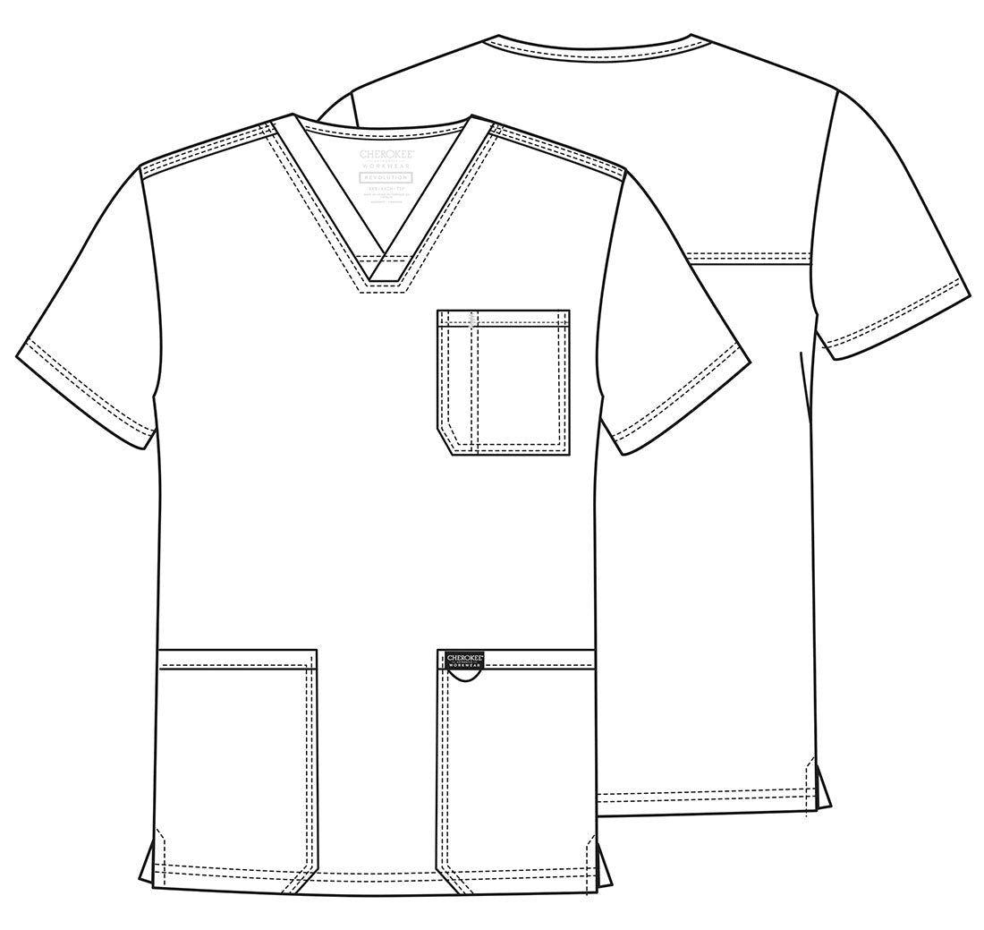 Cherokee Workwear Revolution Scrubs Men's V Neck WW670 - Scrubs Select