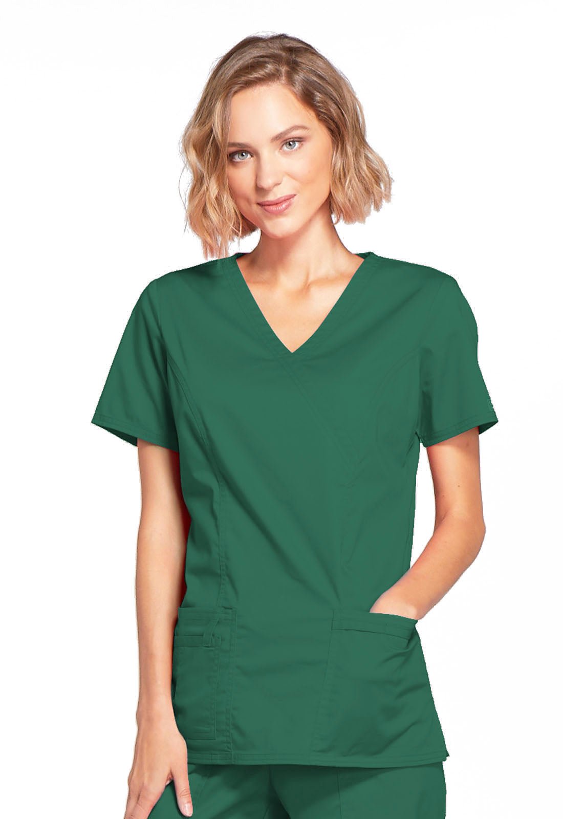 Cherokee WW Core Stretch Scrubs Mock Wrap Top 4728 - Scrubs Select