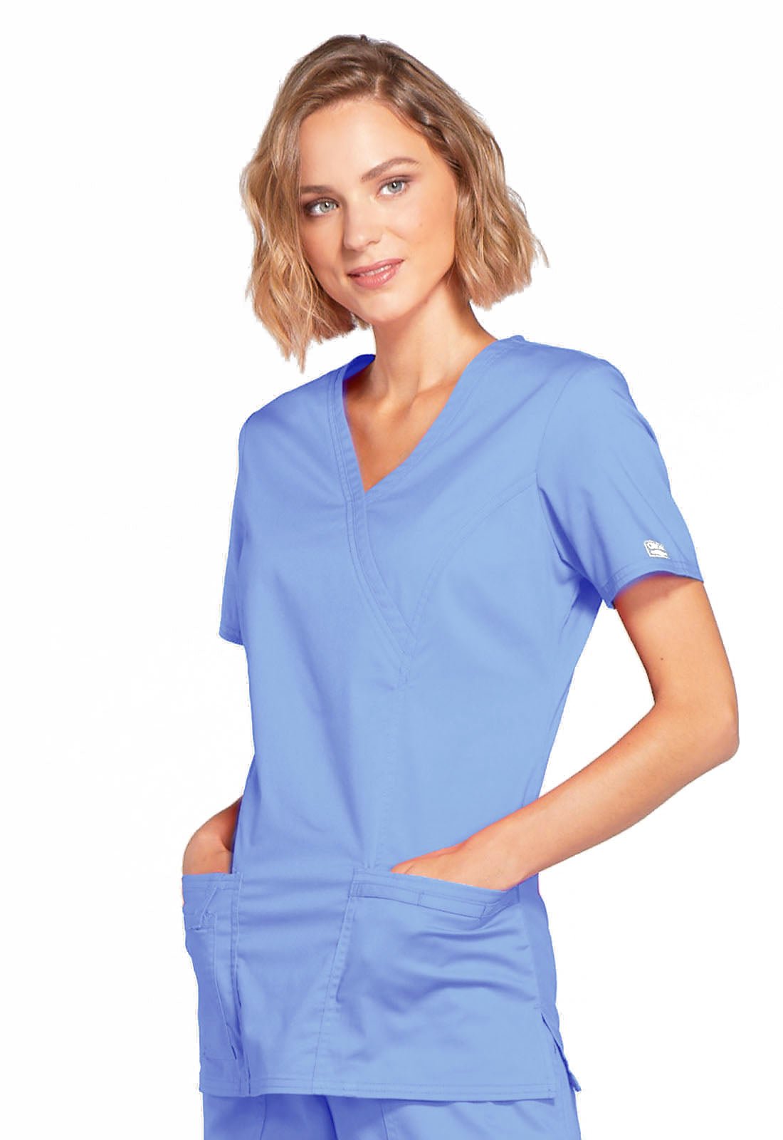 Cherokee WW Core Stretch Scrubs Mock Wrap Top 4728 - Scrubs Select