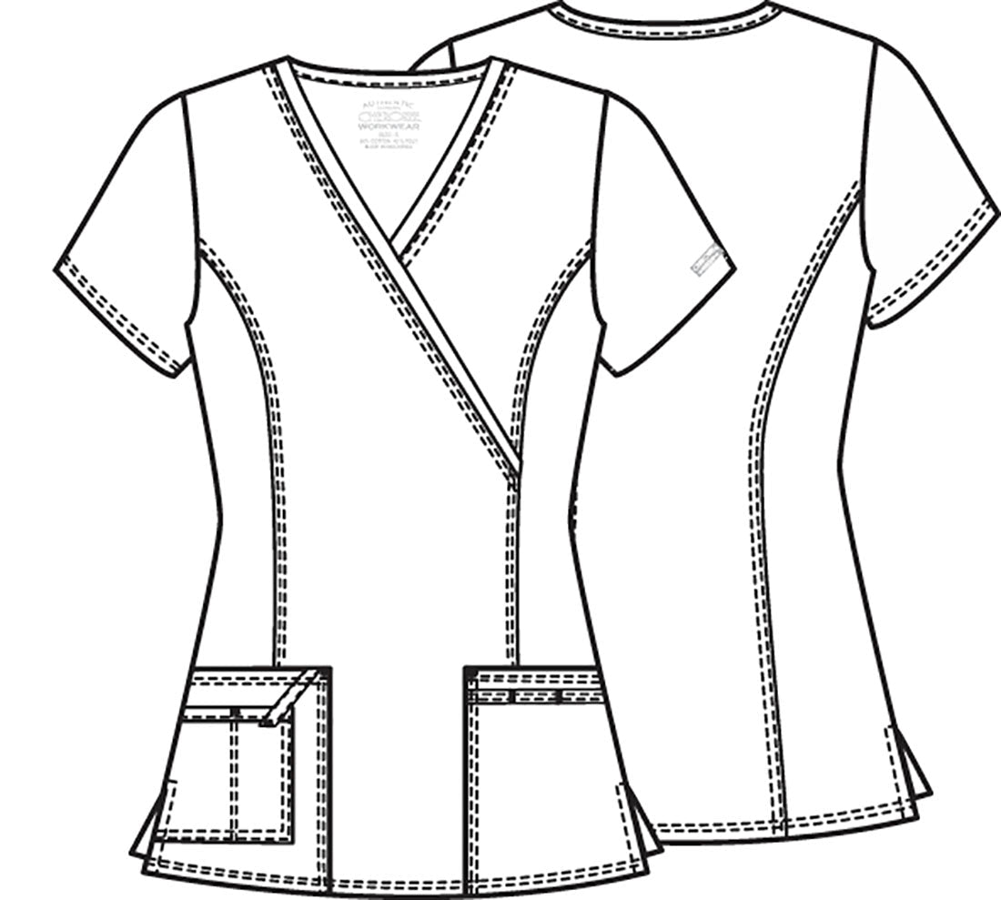 Cherokee WW Core Stretch Scrubs Mock Wrap Top 4728 - Scrubs Select