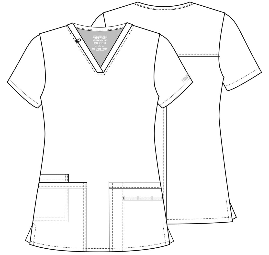 Cherokee WW Core Stretch Scrubs V Neck Top WW630 - Scrubs Select
