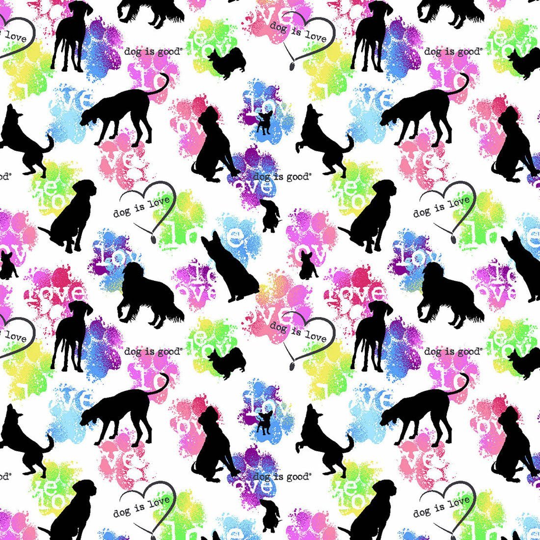 Dog Is Love Cherokee Licensed V Neck Scrub Top TF796 OGIL - Scrubs Select