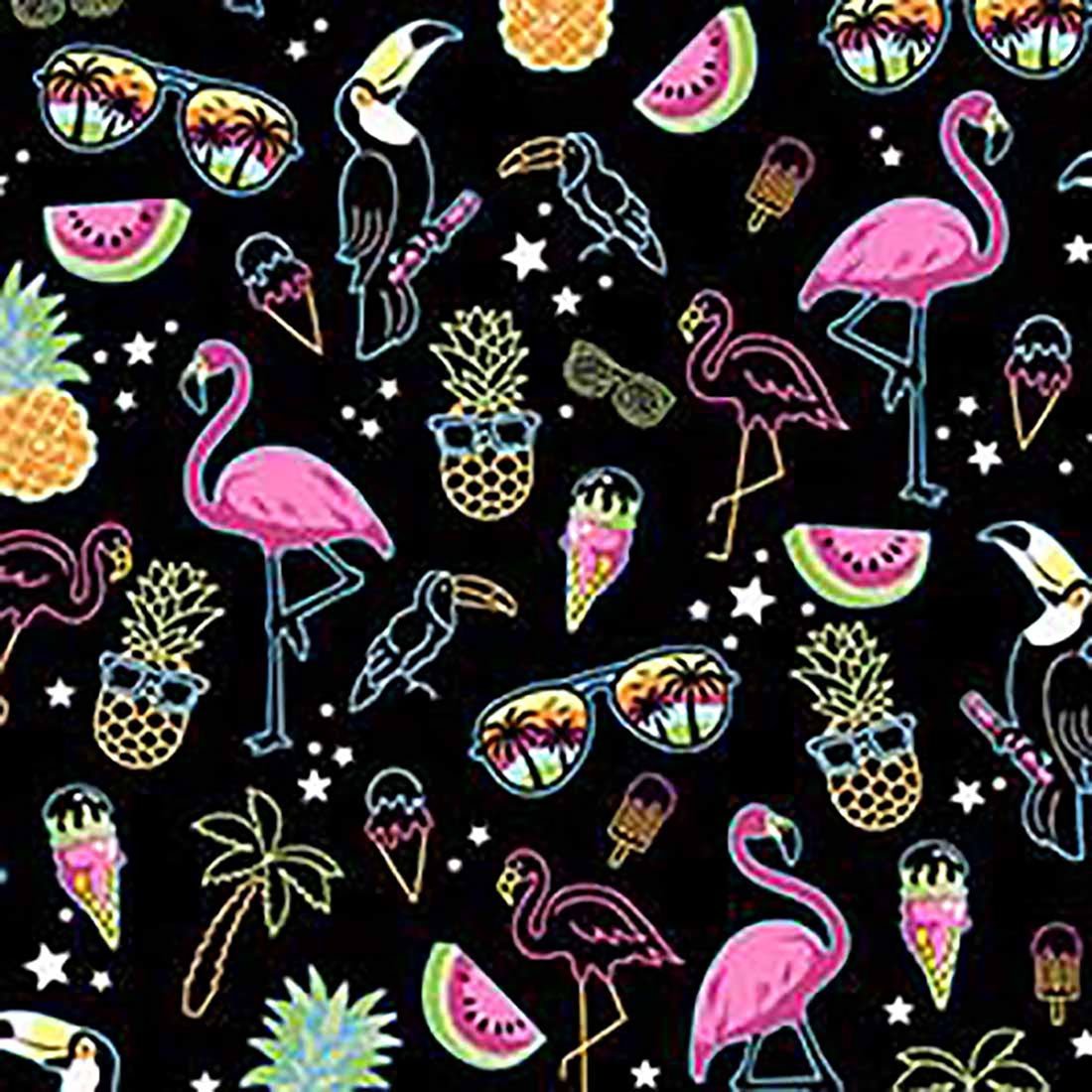 Downtown Tropical Cherokee Print V Neck Scrub Top CK856 DWTL - Scrubs Select