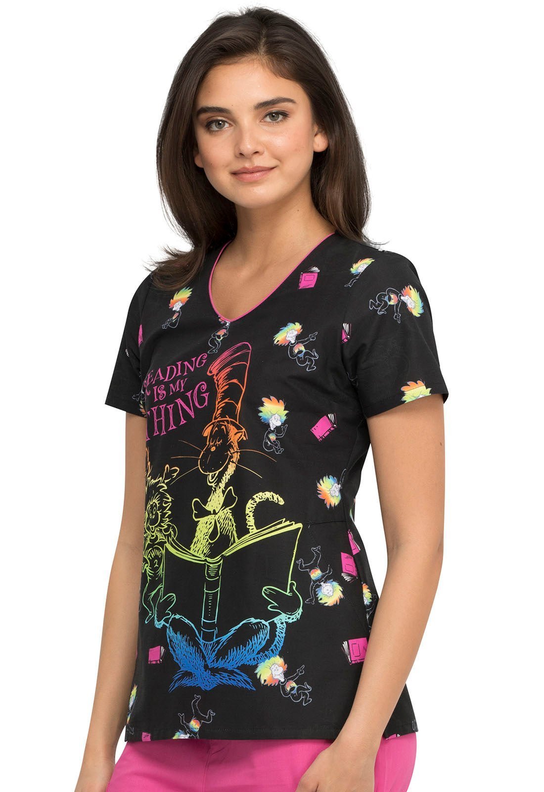 Dr. Seuss Tooniforms Licensed V Neck Scrub Top TF626 SERI - Scrubs Select