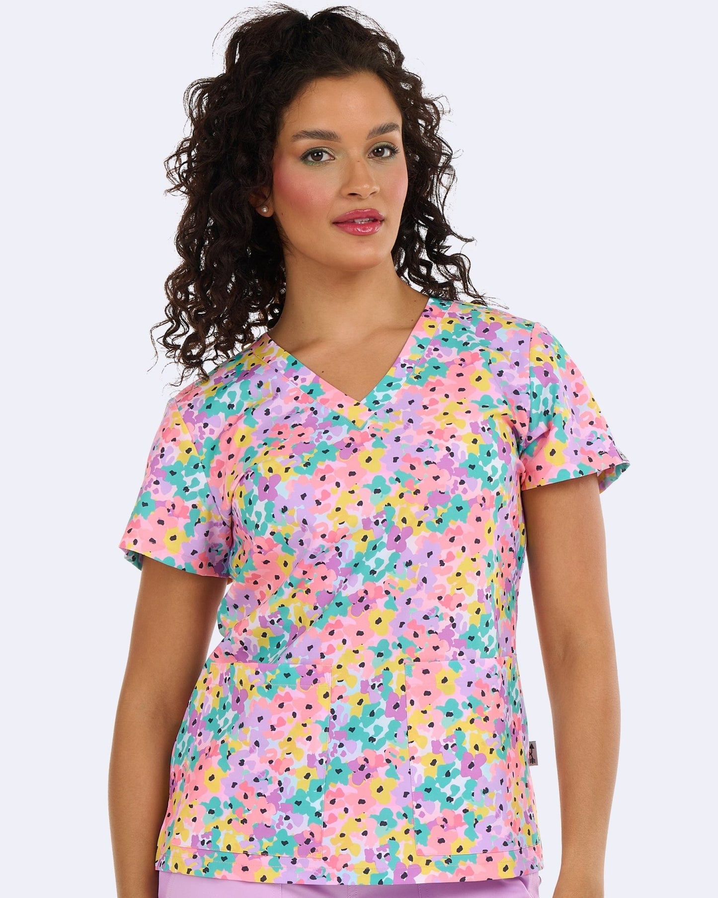 Fantastic Florals Zavate Print Scrub V Neck Top 1054 FNFL - Scrubs Select