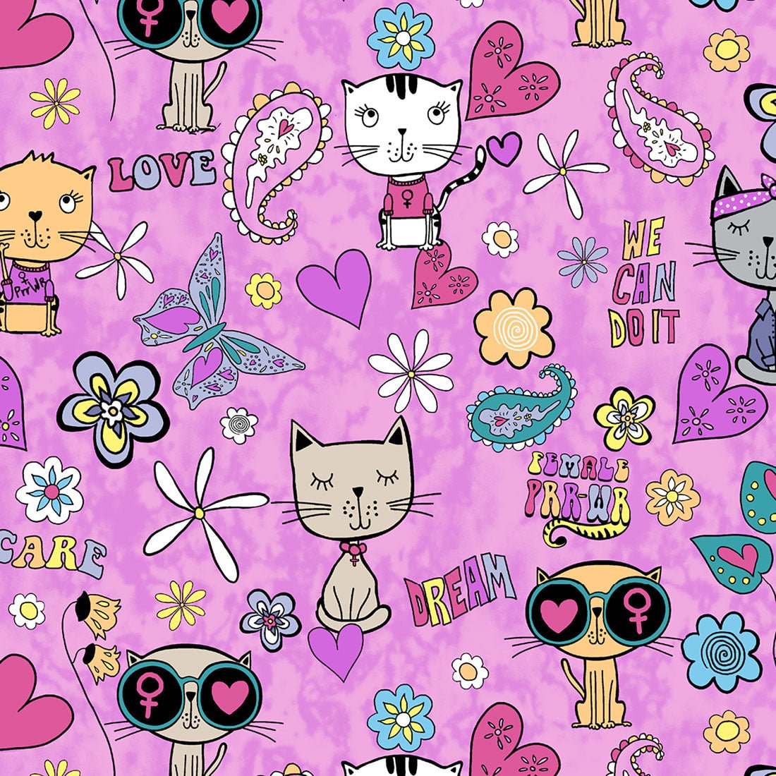 Feline Female Cherokee Scrubs Cat Print V Neck Top CK856 FIFM - Scrubs Select