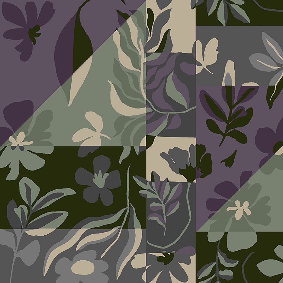 Floral Geo Dickies Print V Neck Scrub Top DK667 FOGE - Scrubs Select