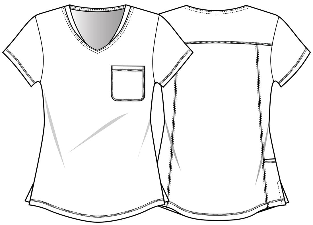 Frosty The Snowman Tooniforms Christmas Rounded V Neck Scrub Top TF786 FRCM - Scrubs Select