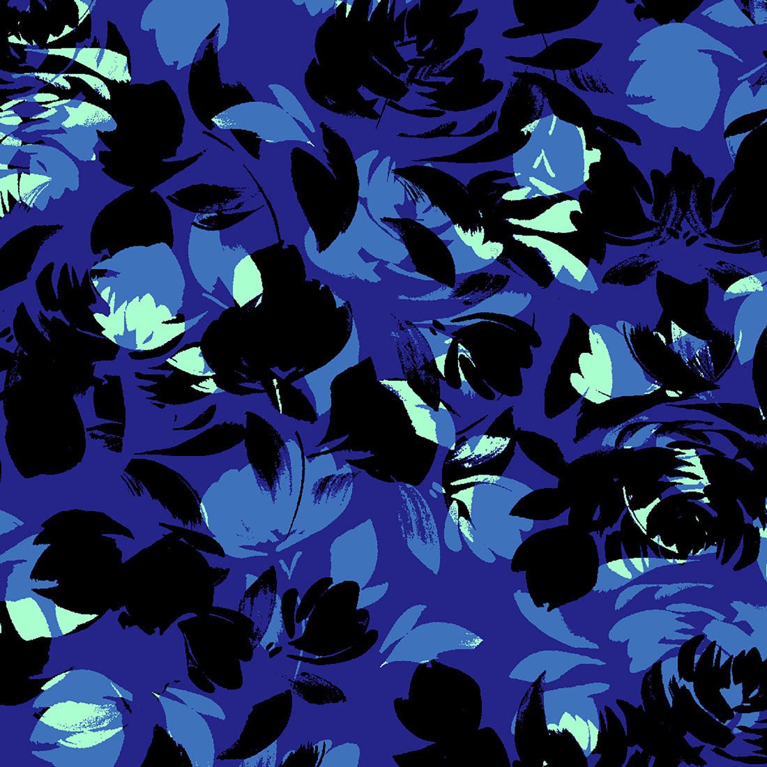 Garden Silhouette Cherokee Floral Print V Neck Scrub Top CK671 GNSL - Scrubs Select