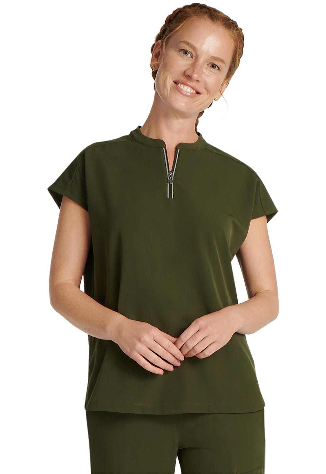 Healing Hands 360 Scrubs Sandy Mandarin Collar Top 2286 - Scrubs Select