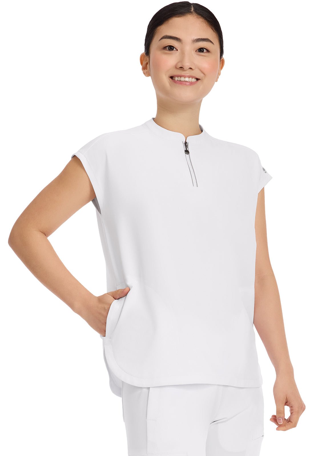 Healing Hands 360 Scrubs Sandy Mandarin Collar Top 2286 - Scrubs Select