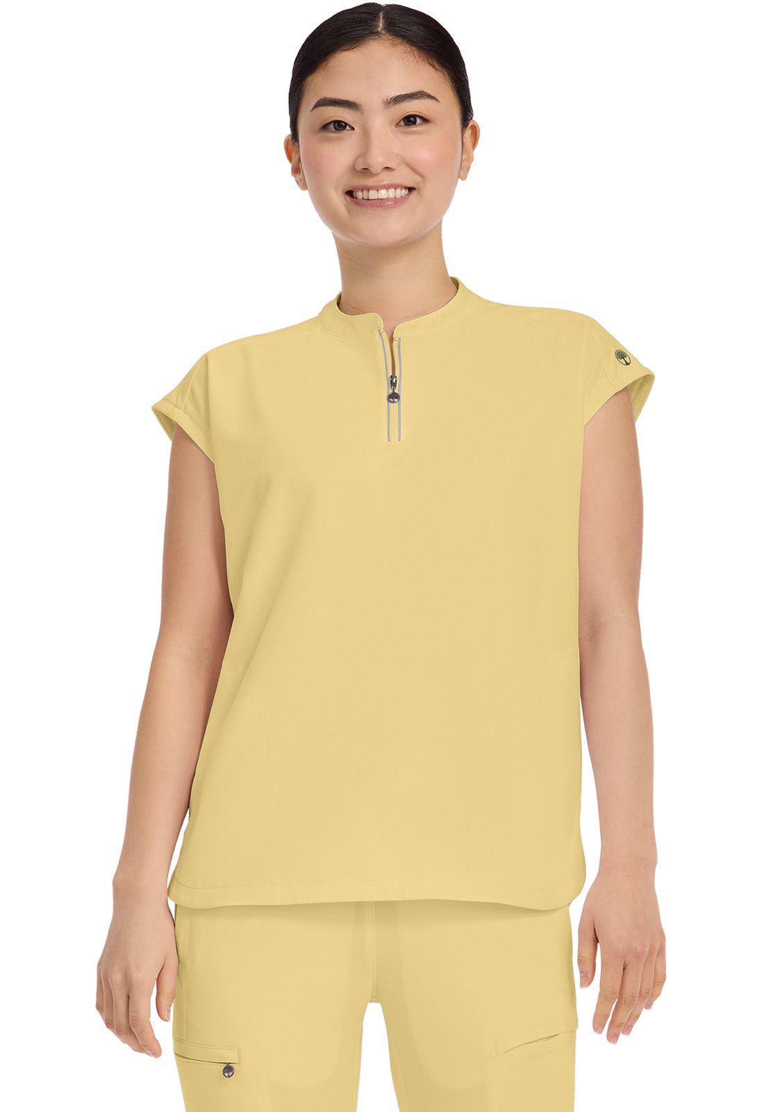 Healing Hands 360 Scrubs Sandy Mandarin Collar Top 2286 - Scrubs Select