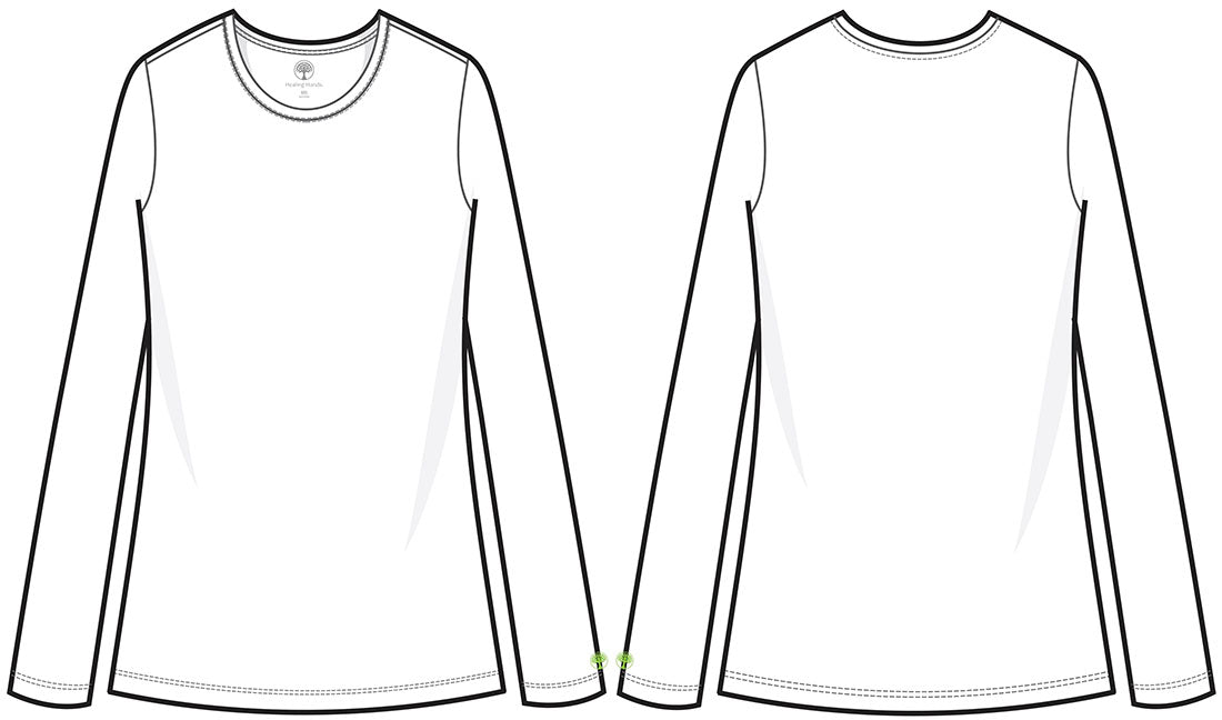 Healing Hands Knits Melissa Long Sleeve Knit Scrubs Tee 5047 - Scrubs Select