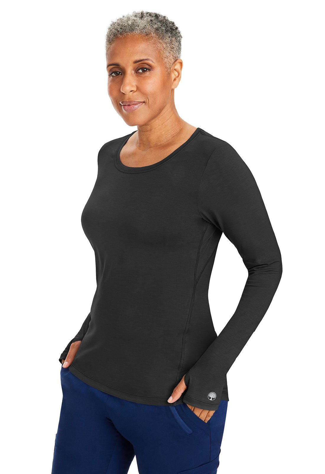 Healing Hands Knits Scrubs Mackenzie Long Sleeve Knit Tee Underscrubs 5051 - Scrubs Select