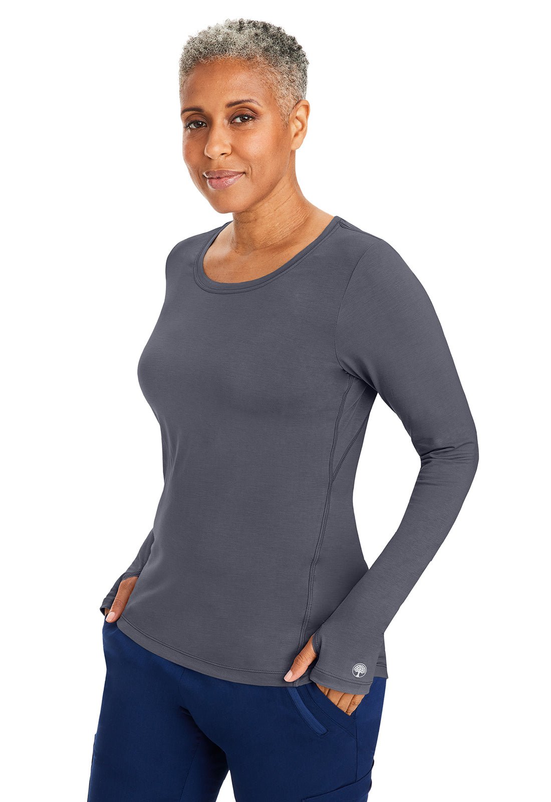 Healing Hands Knits Scrubs Mackenzie Long Sleeve Knit Tee Underscrubs 5051 - Scrubs Select