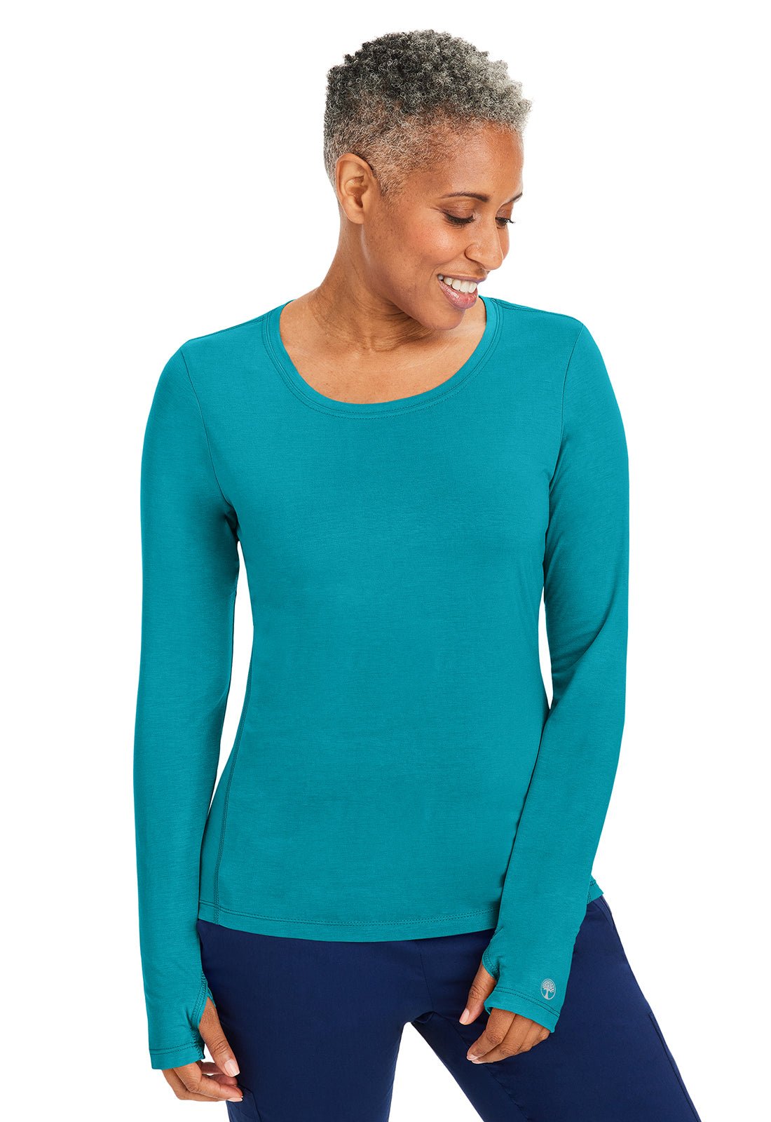 Healing Hands Knits Scrubs Mackenzie Long Sleeve Knit Tee Underscrubs 5051 - Scrubs Select