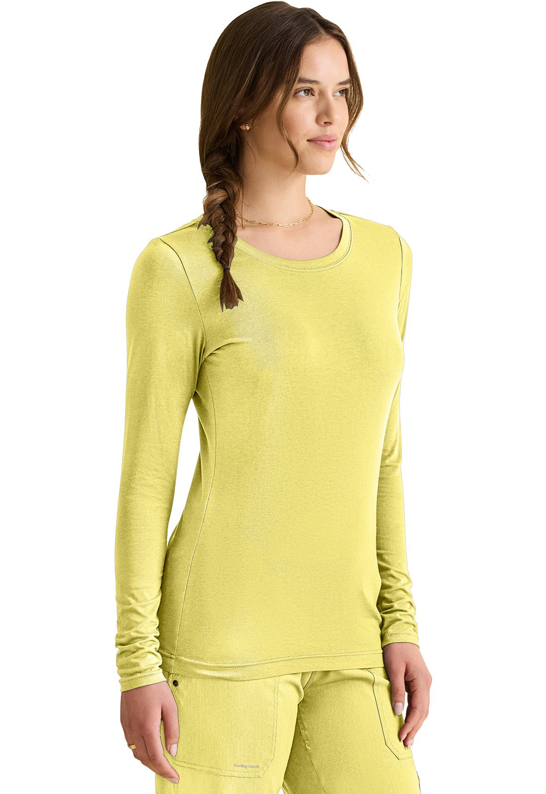 Healing Hands Knits Scrubs Melissa Long Sleeve Knit Tee Underscrubs 5047 - Scrubs Select