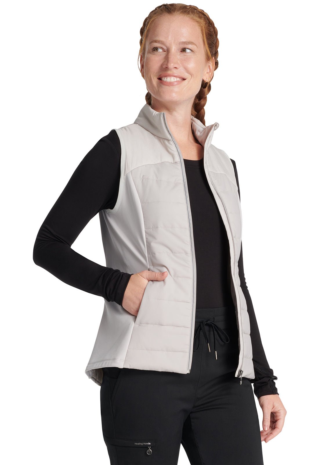 Healing Hands Lifestyle Scrubs Khloe Quilted Vest HH500F - Scrubs Select