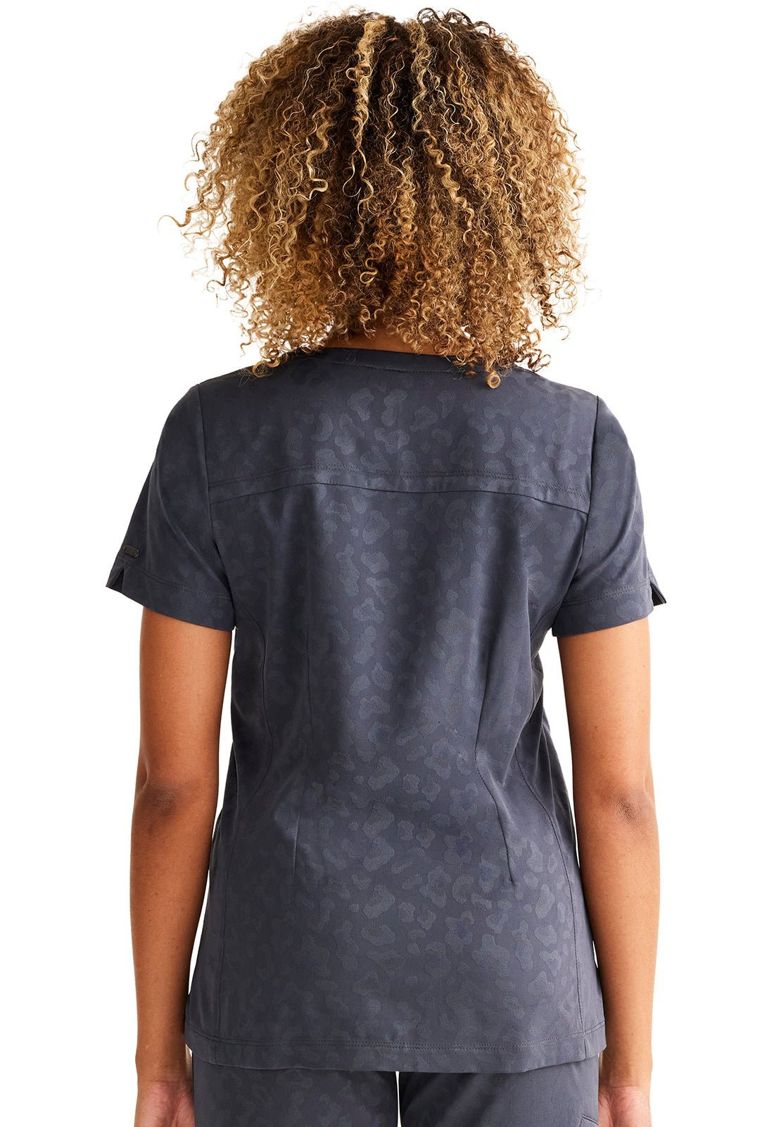 Healing Hands Purple Label Jacquard Scrubs Jolie V Neck Top HH601 - Scrubs Select