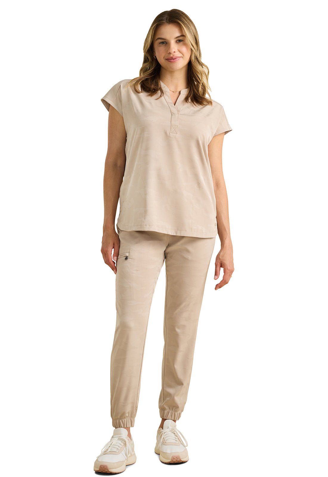 Healing Hands Purple Label Scrubs Camo Journey Mandarin Collar Top 2352 - Scrubs Select