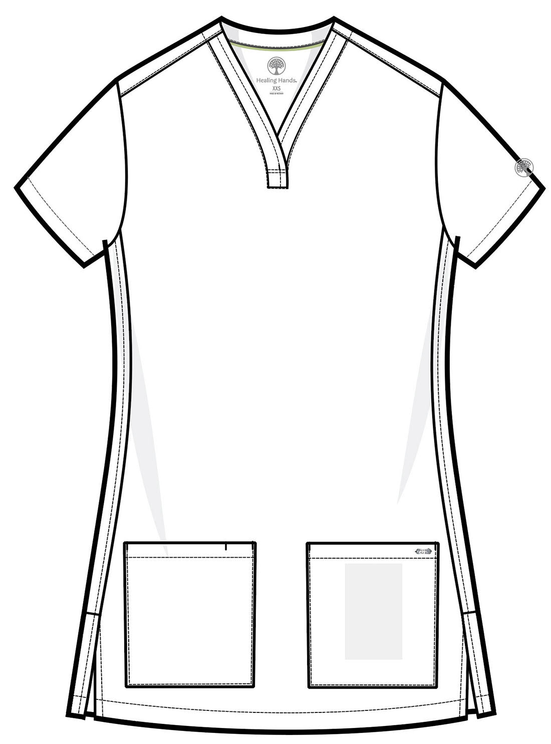 Healing Hands Quest Scrubs Y Neck Top HH751 - Scrubs Select