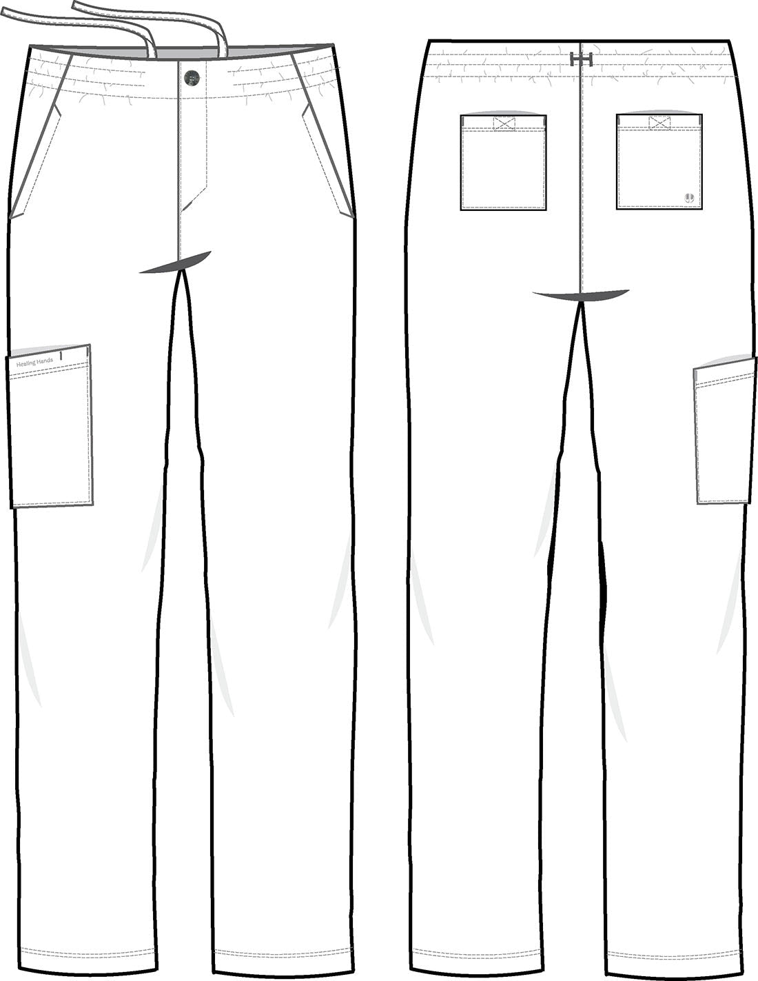 Healing Hands Works Men's Scrub Slim Pant 9590 in Black, Navy, Royal, Pewter - Scrubs Select