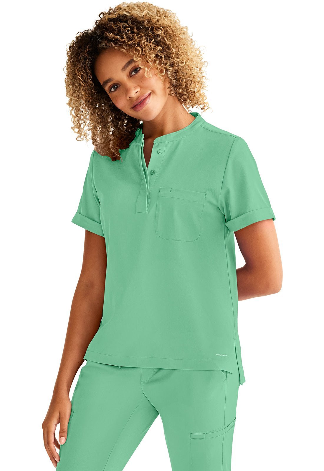 Healing Hands Works Scrubs Macy V Neck Top HH650 - Scrubs Select
