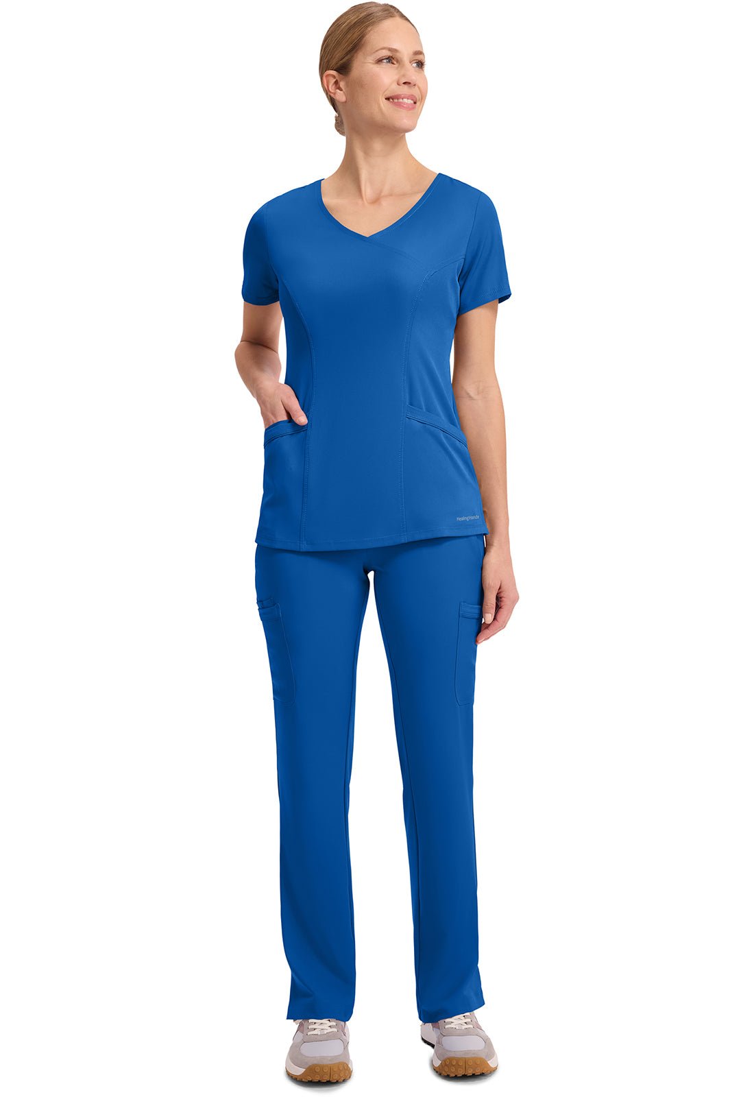 Healing Hands Works Scrubs Madison Mock Wrap Top 2525 - Scrubs Select
